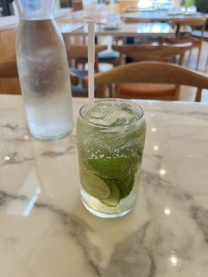 Cucumber mojito (all drinks are nonalcoholic)  at Mamak Vegan Kitchen in Chamblee