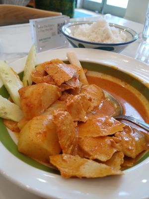 Curry chicken, melts like butter at Mamak Vegan Kitchen in Chamblee