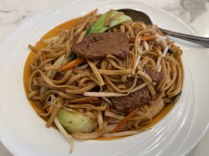 Beef lo mein  at Mamak Vegan Kitchen in Chamblee