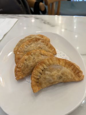 Curry potato pies  at Mamak Vegan Kitchen in Chamblee