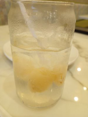 Lychee soda at Mamak Vegan Kitchen in Chamblee