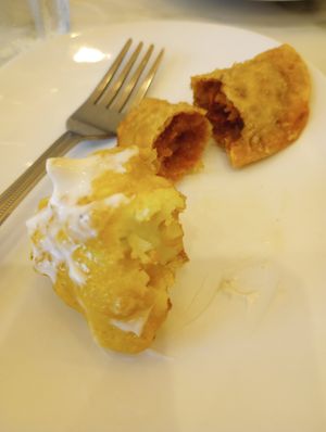 Curry pie and curryflower at Mamak Vegan Kitchen in Chamblee