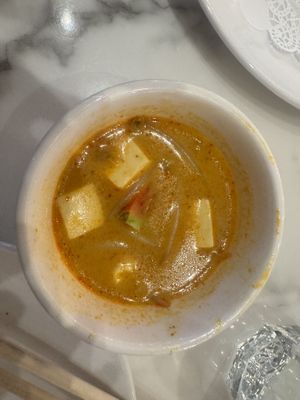 Coconut soup   at Mamak Vegan Kitchen in Chamblee