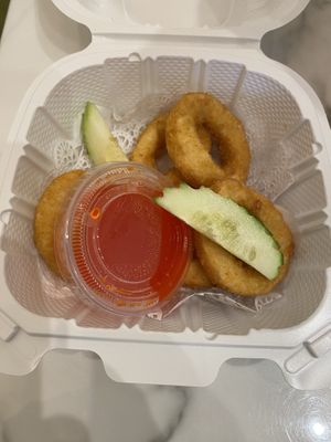 Vegan Calamari - soy   at Mamak Vegan Kitchen in Chamblee