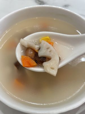 Lotus peanut soup  at Mamak Vegan Kitchen in Chamblee