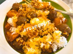 Beyond Penang with rice  at Mamak Vegan Kitchen in Chamblee