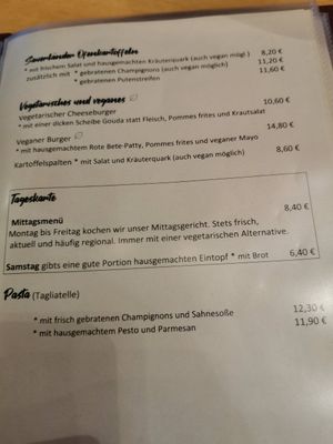 Menu no 1 at Bistorant Uppu in Winterberg