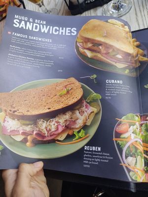 Vegan sandwiches at Mugg & Bean in Hartbeespoort