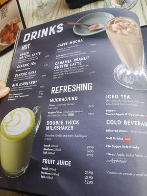 Drinks at Mugg & Bean in Hartbeespoort