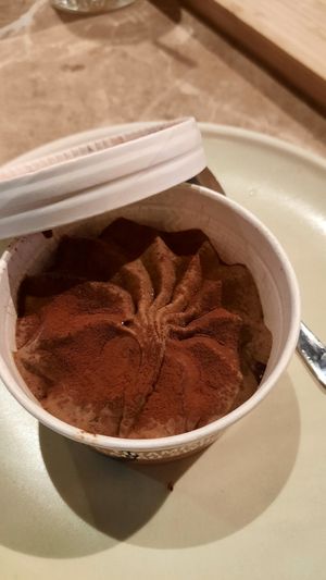 Tiramisu cacao at Vegan Bamboo Bar at Market 27 in Amsterdam