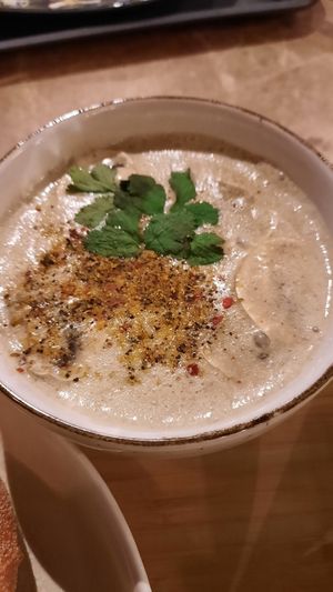 Champignonsoep at Vegan Bamboo Bar at Market 27 in Amsterdam