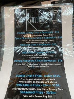 Menu at RIVegFest Pop-up  at Vuture Food in San Pedro