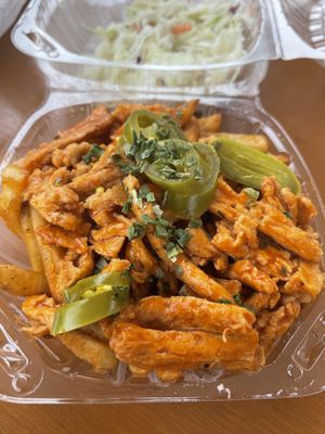 Buffalo Chkn fries no ranch added jalapeños   at Vuture Food in San Pedro