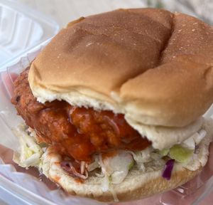 Mango Habanero chickn sandwich   at Vuture Food in San Pedro