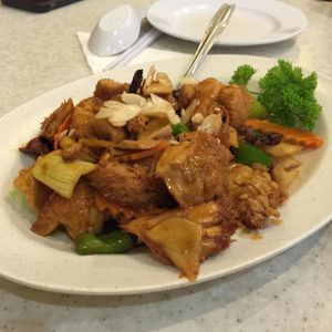 Monkey Head Mushrooms at I Mushroom Culture Vegetarian Restaurant in Puchong