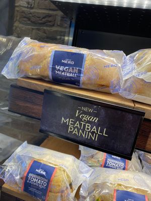 Vegan meatball panini at Caffe Nero   in Ashford