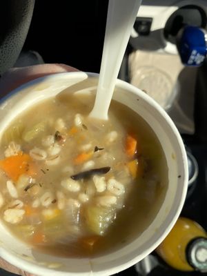 Mushroom barley soup   at Chef's Table in Fairfield