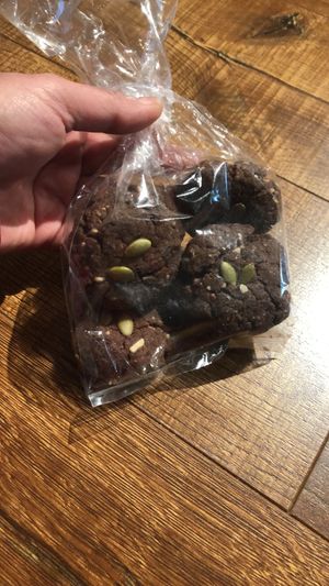 It has so many good things like flax seeds, almonds, sunflower seeds, pepitas and more at Shlokas in Clarinda