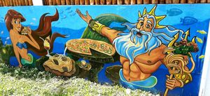 even Arielle likes pizza at Dolce Amore in San Juan Siquijor