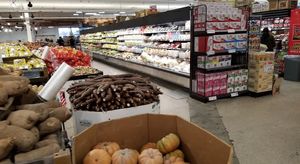 Squash & yucca at HMart in Frederick