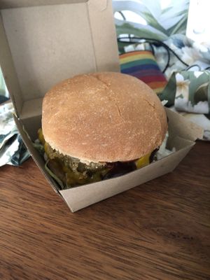 The big boi at Burger Plant in Dunedin