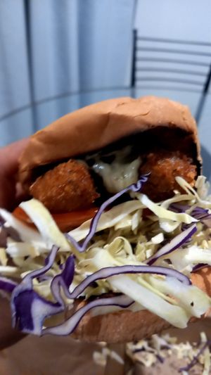 Chook burger at Burger Plant in Dunedin