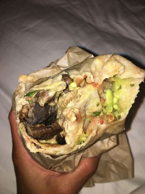 mushroom burrito $8.25 at Evolution Fast Food in San Diego