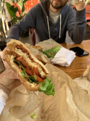 Chicken Sammy  at Evolution Fast Food in San Diego