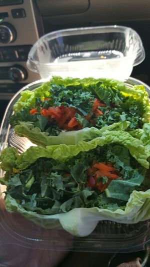 Raw Tacos at Evolution Fast Food in San Diego