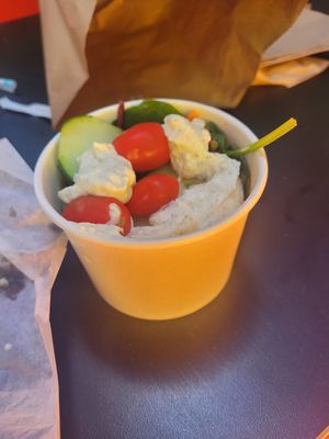 Salad with Ranch at Evolution Fast Food in San Diego