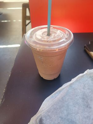 Chocolate shake at Evolution Fast Food in San Diego