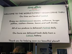 Welcome at Evolution Fast Food in San Diego