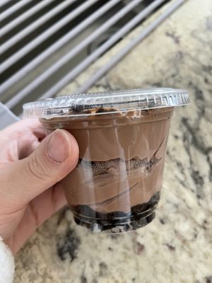 chocolate pudding   at Evolution Fast Food in San Diego
