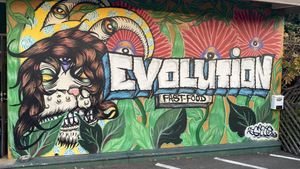 Neat exterior   at Evolution Fast Food in San Diego