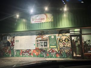 Outside their shop  at Evolution Fast Food in San Diego