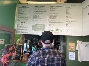 Menu 4/17/24  at Evolution Fast Food in San Diego