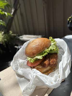 Chik’n sanwhich  at Evolution Fast Food in San Diego