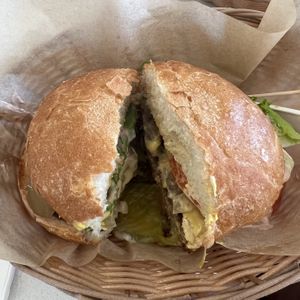 evo burger  at Evolution Fast Food in San Diego