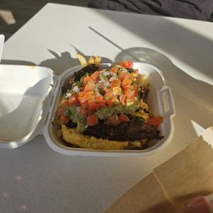 Carne asada Fries at Evolution Fast Food in San Diego