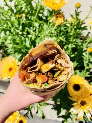 California burrito at Evolution Fast Food in San Diego