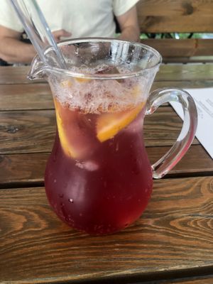 Homemade raspberry lemonade   at Pilgrim in Brno