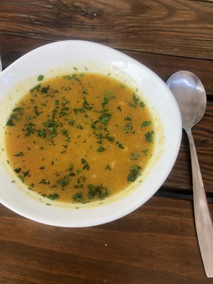 Carrot soup   at Pilgrim in Brno