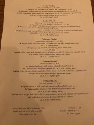 Weekly menu   at Pilgrim in Brno