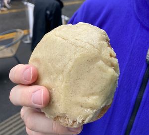 vegan vanilla doughnut  at Crwst in Cardigan