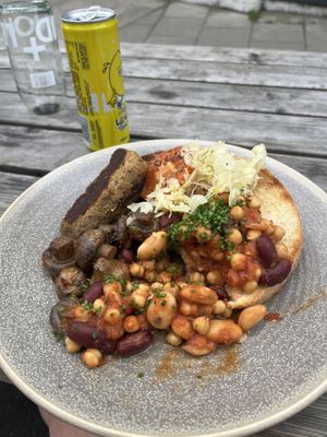 Delicious vegan breakfast, one of the best I’ve had!  at Crwst in Cardigan