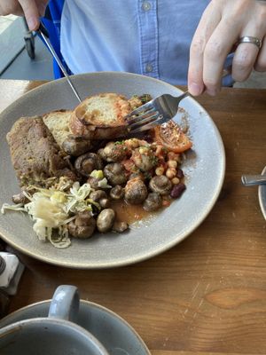 Vegan breakfastt  at Crwst in Cardigan