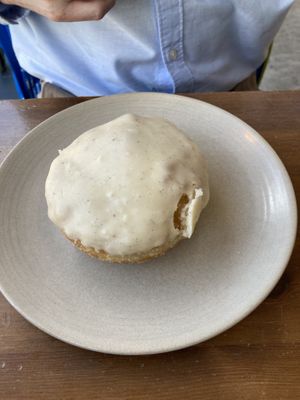Vanilla iced donut   at Crwst in Cardigan