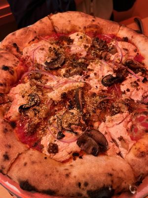 Surprise vegan pizza!  at Pearl's in Lexington