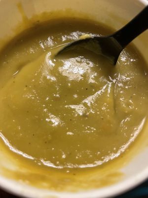 Split pea soup from hot bar  at Nature's Food Patch Market & Café in Dunedin