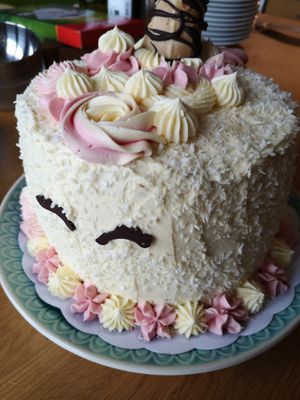 Vegan Unicorn cake for 20 people at L'Insouciance in Wavre